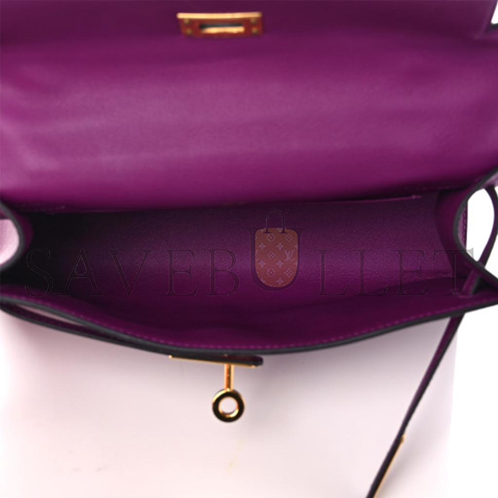 H**mes master swift kelly pochette clutch anemone (22*14*7cm)
